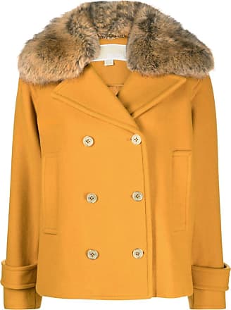 A.N.G.E.L.O. Vintage Cult 1980s leaf-embroidery Shearling Coat - Yellow