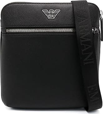 EMPORIO ARMANI: bag in recycled saffiano leather and nylon - Black