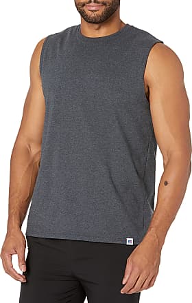 Russell Athletic Men Sleeveless Muscle Tshirt Cotton Tee Top Gray Large NWT 