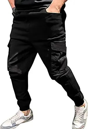 Pantalon De Travail Homme, Regular Slim Noir Long Pantalon Cargo Homme  Training Polyestere Coton Sweatpants Pantalons Pantalon Homme Pants Cargo  Sport