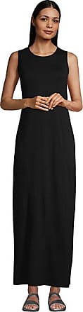 Lands End Womens Petite Cotton Jersey Sleeveless Swim Cover-up Maxi Dress - Lands End - Black - XS