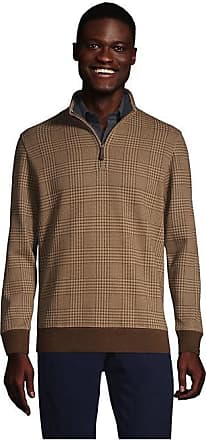 Lands End Mens Tall Bedford Rib Heathered Quarter Zip Sweater 