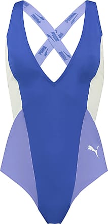 PUMA Women's swimsuit Damen Racerback Badeanzug, Navy, XL