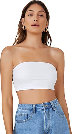 White Crop Top Tube Top Strapless Bandeau Tight Fitting Sexy Top Seamless