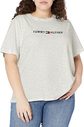  Tommy Hilfiger Womens Big Logo T-Shirt (Small, Grey) :  Clothing, Shoes & Jewelry