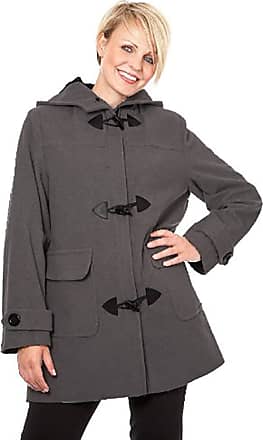 janisramone Womens Ladies Plain Long Sleeve Fleece Duffle Style Coat Toggle Hooded Warm Jacket Top 
