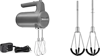 KitchenAid KHM7210WH 7-Speed Digital Hand Mixer with Turbo Beater II  Accessories and Pro Whisk - White & KHMFEB2 Flex Edge Beater Accessory for  Hand
