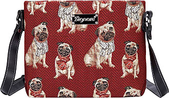 Tapestry Signare Pug Large Sized Dog Handbag Shoulder Bag 