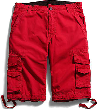Amir Slama belted elasticated short shorts - Red