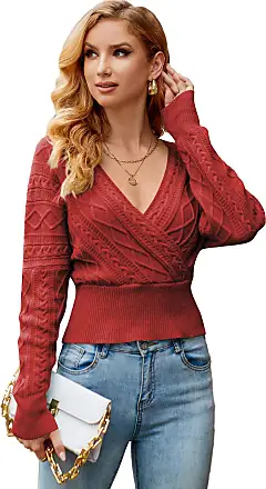 PRETTYGARDEN Women's 2024 Fashion Fall Clothes 2 Piece Cutout Tops Long  Sleeve Mock Neck Rib Knit Winter Pullover Sweater (Apricot,Small) at   Women's Clothing store