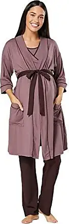 HAPPY MAMA Femme Maternité Accouchement Hôpital Pyjama Chemise Nuit 120p  (Mélange Gris avec Étoiles, 36, S) : : Mode