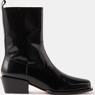 Aeyde  LINN Black Square Toe Ankle Boot