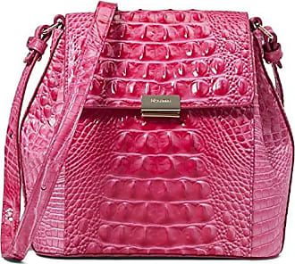 BRAHMIN Melbourne Collection Duxbury Pink Cosmo Leather Weekender Bag