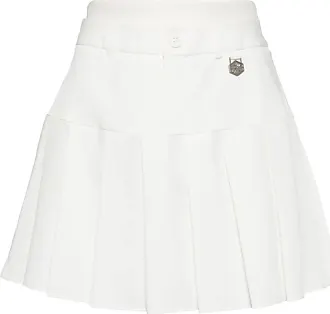 SANDRO pleated crepe miniskirt - White