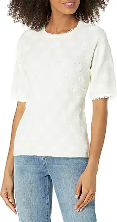 Rebecca Taylor Chalk White Double Face Cotton Jersey Zip Front