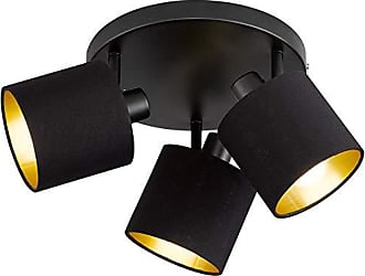 Samt Decken Lampe Spot Strahler beweglich Gäste Zimmer Flur Leuchte schwarz gold