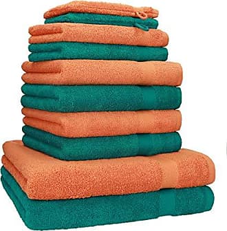 Betz 6er Handtuch Set PREMIUM 2 Duschtücher 4 Handtücher 100% BW weiß grün 