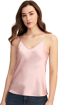 Satin Camisole Top, Womens Going Out Tops, Spaghetti Strap Top, Gray Pink  Blouses Woman, Silk Cami Tops for Women, Slip Tank Top TAVROVSKA 