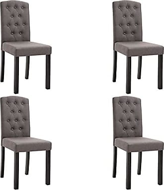 4x Esszimmerstuhl Set Stühle Küchenstuhl Polsterstuhl Stuhlgruppe Stuhl grau 