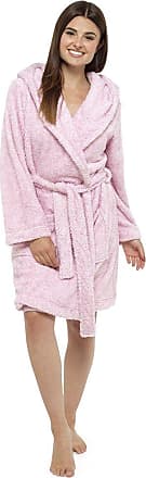 Details about   Foxbury Womens Star Embossed Fleece Hooded Wrap Nightwear Bathrobe 