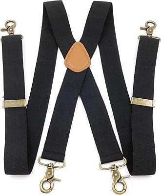 Back 1.4 Inch Suspenders with 4 Snap Hooks Bioterti Men’s Heavy Duty X 