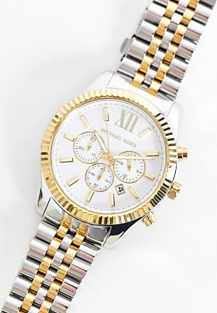 michael kors watch men's silver and gold