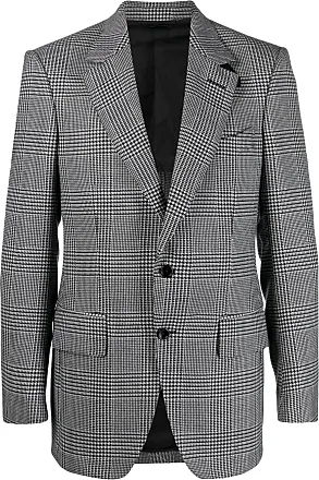 Houndstooth knitted blazer