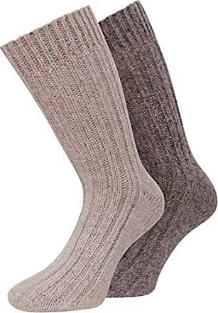 Gr.39/42  Gr.43/46  Gr.47/50 2 Paar Alpaka-Woll-Socken gerippt ohne Umschlag