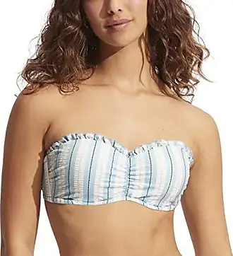 Seafolly Womens F Cup Bralette Bikini Top Swimsuit with Double Straps