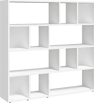 Relaxdays Étagère escalier 6 compartiments meuble bibliothèque séparation  multi-cases séparateur de pièces, noir