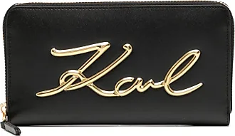 Buy Karl Lagerfeld Men Black KL Monogram Leather Bi-Fold Wallet Online -  910976