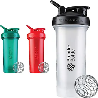 BlenderBottle Strada Shaker Cup Insulated Stainless Steel Water Bottle with Wire Whisk, 24-Ounce, Grey
