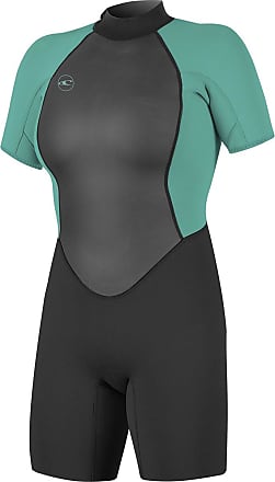 ONeill Womens Reactor II 1.5mm Front Zip Neoprene Wetsuit Coat Jacket Black Aqua Easy Stretch Breathable 