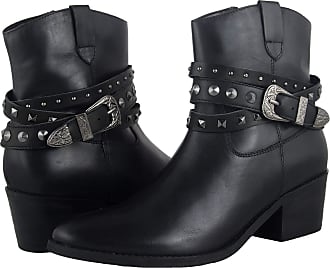 womens black cowboy ankle boots