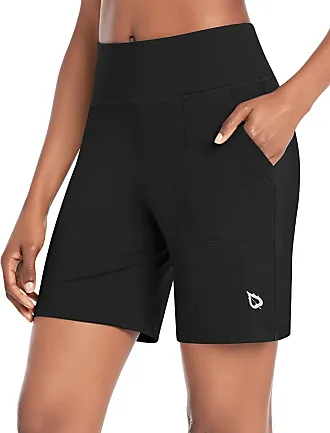 BALEAF Women's 7 Long Running Shorts No Liner Zipper Pockets Quick Dry  Athletic Workout Shorts, Black, Large : : Clothing & Accessories