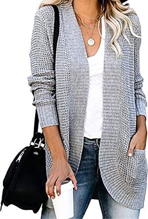 Tomwell Femme Hiver Manches Longues sans Bretelles Sweater Tricotés Pullover Casual Loose Pull Tricoté Jumper Tops 