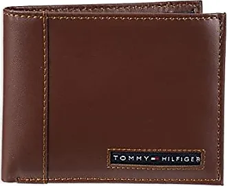 Tommy Hilfiger mens Leather Â– Slim Bifold With 6 Credit Card Pockets and  Removable Id Window Bi Fold Wallet, Blue/White/Red, One Size US at   Men's Clothing store