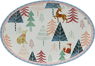 Fitz & Floyd Cottage Christmas Assorted Snack Bowls, Set of 4