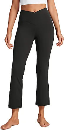 CRZ YOGA Butterluxe Crossover Flare Leggings for Women 31 - High Waist V  Cross Bootcut Bell Bottoms Tummy Control Yoga Pants Black XX-Small : :  Clothing, Shoes & Accessories