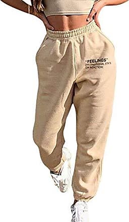 Minetom Pantalon de Jogging Femmes Pantalons de Survêtement Long pour Running Fitness Training Élastique Taille Haute Pants avec Poche