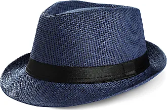 Classic Outside white inside blue Patchwork Wide Brim Fedora Hat Men Women  Two Tone Felt Fedora Hats Cowboy Jazz Hat Brown Belt