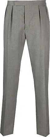 White Stamford pleated wool-crepe trousers, Ralph Lauren