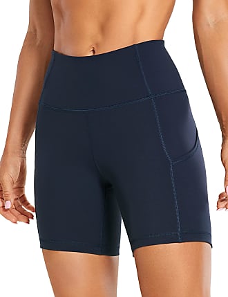 V VOCNI Womens High Waisted Yoga Shorts with Pockets 9 Inseam Buttery Soft Hugged Feeling Workout Biker Shorts 