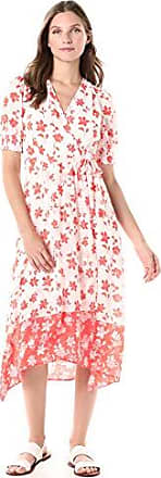 Gabby Skye Womens Plus Size 3//4 Sleeve V-Neck Printed Midi A-line Dress