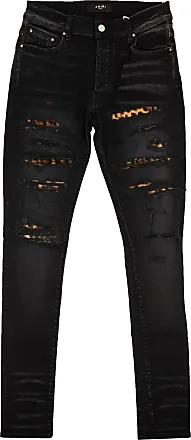 Amiri - Paint Print Distressed Skinny Jeans - Men - Spandex/Elastane/Cotton/Polyester - 28 - Black