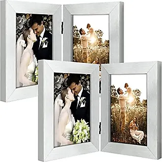 Golden State Art, Pack Of 25, 4X6 Paper Picture Frames With Easel, Paper  Photo Frame Cards, Diy Cardboard Photo Frame (White With Gold Lining)