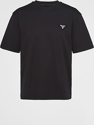 Prada Men's Logo Strass T- Shirt - White - Short Sleeve T-shirts