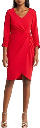 Tahari ASL Women's Long Sleeve Stretch Sequin Surplus Wrap Dress