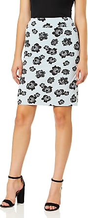 Tahari by ASL Womens Double Back Vent Pencil Skirt, Floral Jacq Ivory, 2