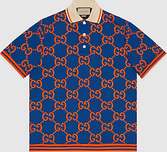 GUCCI Panelled Cotton-Jersey and Logo-Jacquard Silk-Blend Polo